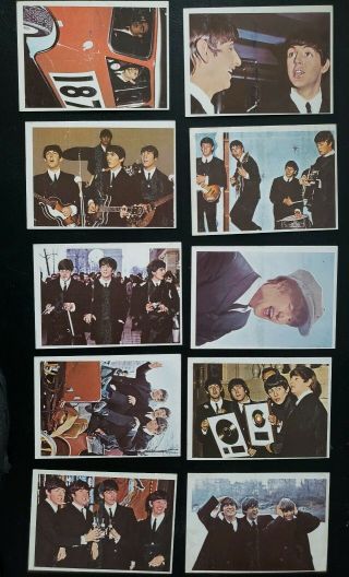 (10) 1964 Topps Beatles Diary Trading Cards