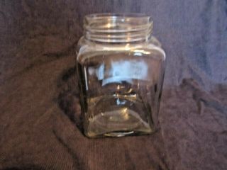 Antique Daisy Churn Square Bottom Base Glass Jar Only