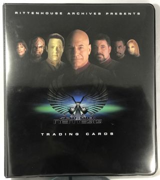 Star Trek Nemesis 2002 Binder With Basic Card Set Plus Quotables And Many More