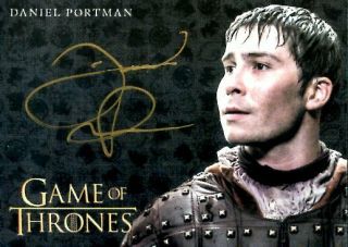 Game Of Thrones Valyrian Steel Gold Autograph Card Daniel Portman As Podrick