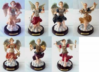 Set of All 7 Archangels Figurine,  Siete Arcangeles 4 