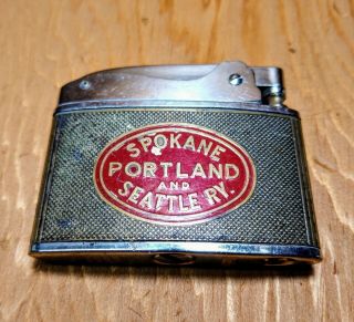 Vintage Spokane Portland Seattle Railroad Cigarette Lighter Made in Japan 2