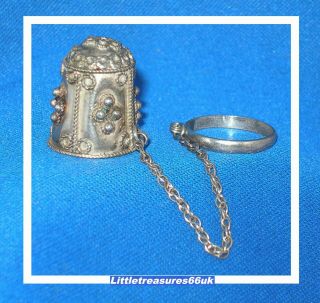 Solid 925 Turkish Silver Ring Thimble.