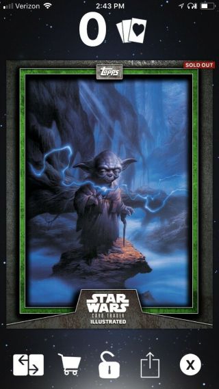 Star Wars Card Trader Cti - Illustrated - Green (135cc) Yoda