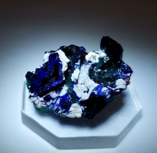 - Blue Azurite & Green Malachite Crystals,  Milpillas Mine Mexico