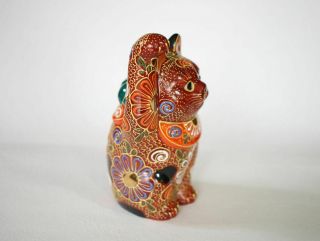 Japanese Lucky Cat Kutani Porcelain Maneki Neko yon mori H 14cm 6
