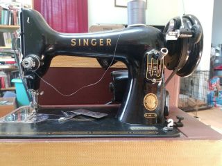Antique Singer Model 99 Portable Sewing Machine