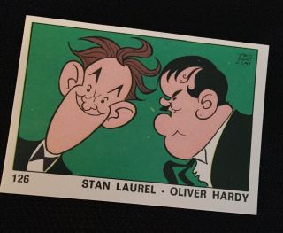 Stan Laurel & Oliver Hardy 1973 Edizioni Panini Ok Vip Italian Trading Card 126