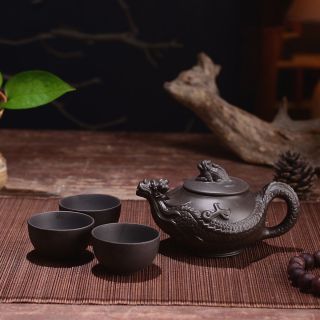 Yixing Tea Set Kung Fu Tea Pot Chinese Dragon Zisha Teapot Ceramic Pot 155cc