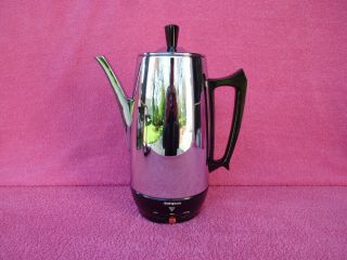 Vintage 1970s Westinghouse Chrome/stainless 10 - Cup Percolator Coffee Pot Maker
