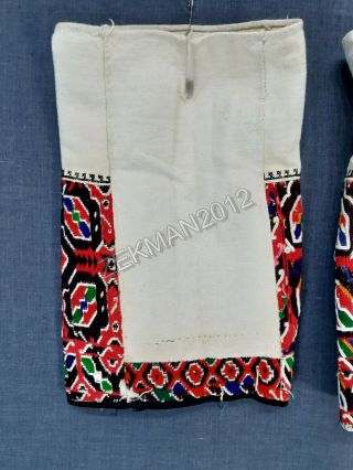 Antique Folk Macedonian Hand - embroidered Women ' s Set of Cotton Sleeves - Bitola 6