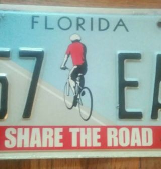 LICENSE PLATE Florida Share The Road Bicycle Aluminum metal specialty sport tag 3