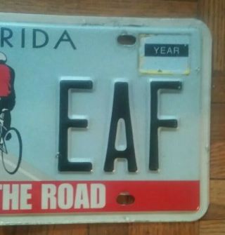 LICENSE PLATE Florida Share The Road Bicycle Aluminum metal specialty sport tag 4