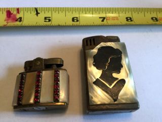 Vintage Lighters (2) Marhill And Continental Sea Shells Coating?