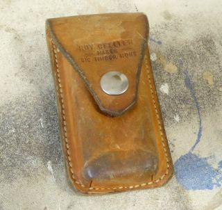 Vintage Roy Gfeller Belt Case Leather For Acid Bottle Geologist Big Timber Knife
