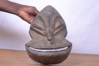 African Tribal Art,  Soko Mutu Monkey Mask - From Hemba People - Drc.