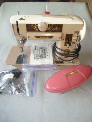 Singer Slant - O - Matic Sewing Machine W/ Accessories
