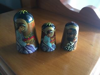Russian Hand - Painted Icon Thimbles By Famous Artist Irina Timofeeva - St Nicholas