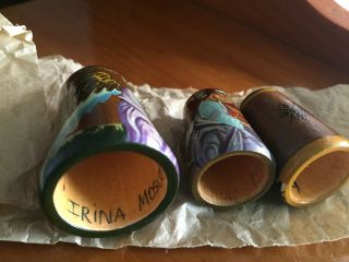Russian hand - painted icon thimbles by famous artist Irina Timofeeva - St Nicholas 2