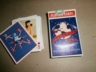 Vintage Adult Risque Playing Cards Models Of All Nations Novelties Mfg Corp Usa