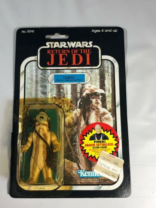 Vintage Star Wars Rotj/return Of The Jedi Logray (ewok Medicine Man) Moc 1984