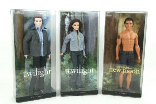 Jacob Edward Bella Twilight Saga Moon Mattel Barbie Pink Label Set Of 3