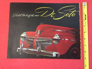 1941 Desoto Automobile Sales Brochure Sketch Book Car Dealer Sales