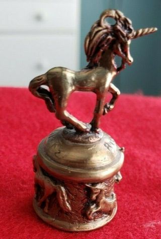 Dan Riccio Very Rare Find Of Unicorn Brass Bell Thimble