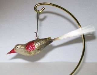 Rare Vintage Blown Glass Bird Antique Christmas Tree Ornament Tlc