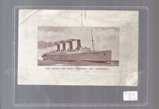 The Cunard Line R.  M.  S Lusitania And Mauretania Abstract Of Log Steamship Caronia