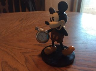 Rare Disney Mickey Mouse Mantle Or Desk Clock 1990 
