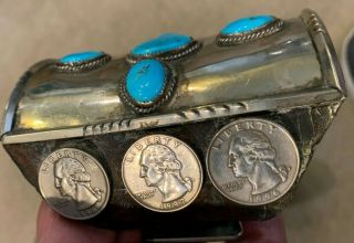 Old Navajo Ketoh Or Bow Guard.  1990s.  Probably German Silver.