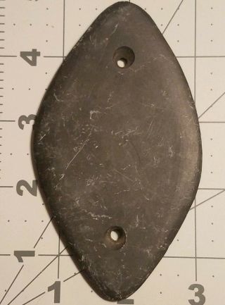 Indian Artifacts Ne Ok.  Slate Gorget Drilled.  Arrowhead 100 Authentic Quarentee