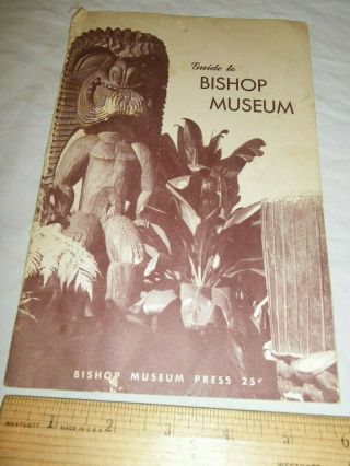 Vintage Guide To Bishop Museum Hawaii Booklet Hawaiian Island Book Collectable