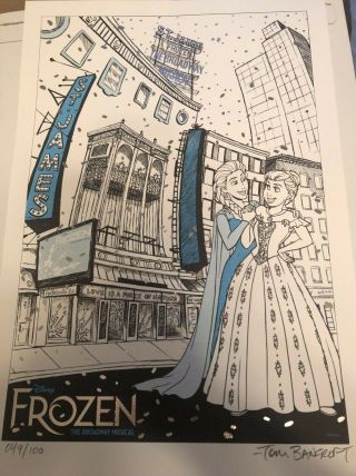 Frozen On Broadway - Rare Opening Night Limited Edition Print (2018)