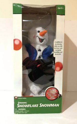 Gemmy 2002 Spinning Snowflake 20 " Frosty The Snowman Animated Partially