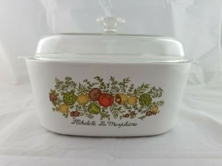Vintage Corning Ware " Spice Of Life " Oven Dish 5l Stew / Casserole