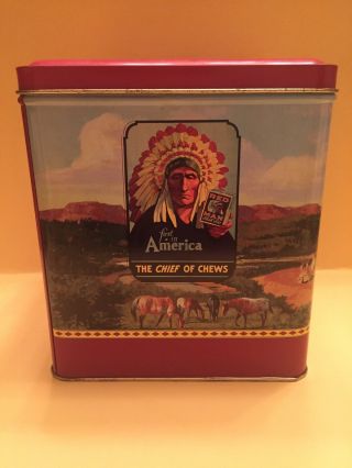 Vintage Red Man Chewing Tobacco Tin Box 2