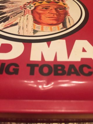 Vintage Red Man Chewing Tobacco Tin Box 6