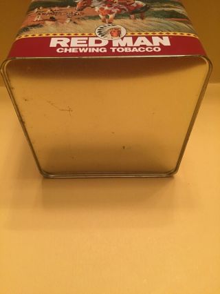 Vintage Red Man Chewing Tobacco Tin Box 8