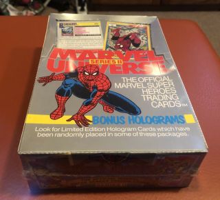 1991 Marvel Universe Series 2 Trading Card Factory Box (36 Packs)