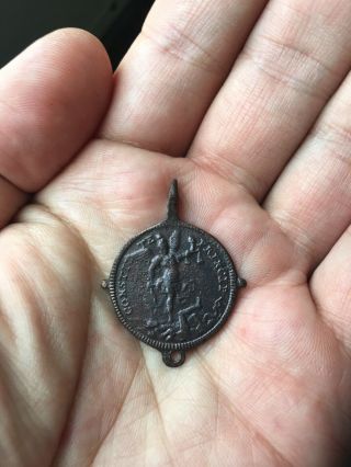 Large 1700’s Brass French Fur Trade Medal From Michigan