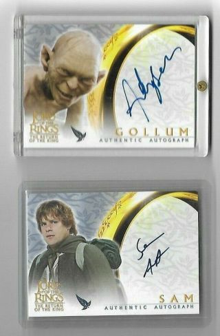 Lord Of The Rings Lotr Return Auto Autograph Sean Astin As Sam