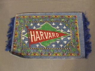 Vintage Felt Tobacco Rug Dollhouse Harvard Pennant Flag