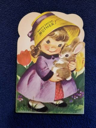 Vintage Rust Craft,  Marjorie M.  Cooper,  Happy Easter Mother Greeting Card