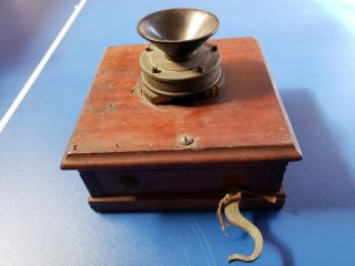 Antique Wall Mount Wood Call Box Telephone