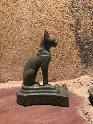 Egyptian Cat Statue / Sculpture Of Bast / Bastet - Goddess Of Music,  Dance