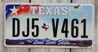 2009 Texas " Passenger " License Plates (revised Lighter Plate Color) Stock Photo