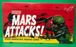 2012 Topps Heritage Mars Attacks Hobby Box (24) Packs Per Box