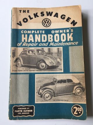 Volkswagen Complete Owners Handbook 1957 Elfrink Clymer